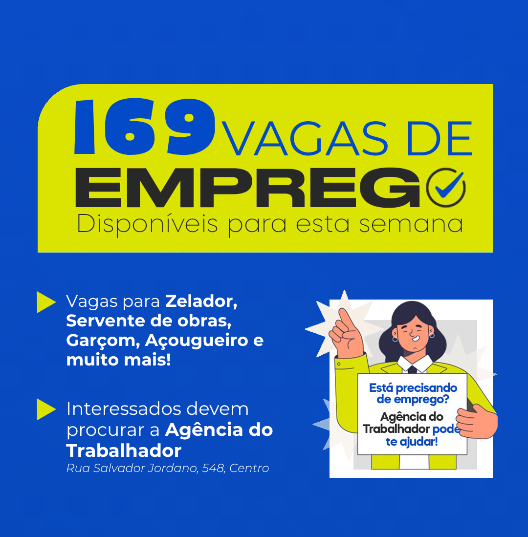 Agência do trabalhador de Sarandi inicia semana oferecendo 169 vagas de emprego